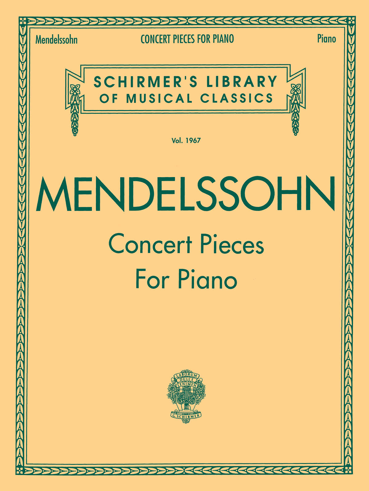 Concert Pieces for Piano (Schirmer Library of Classics Volume 1967 Piano Solo)