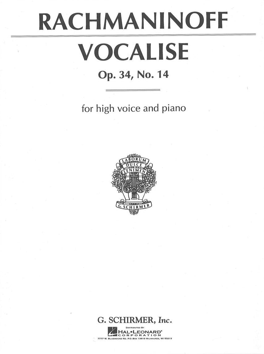 ヴォカリーズ Op.34 No. 14／Vocalise Op. 34 No. 14 (High Voice)