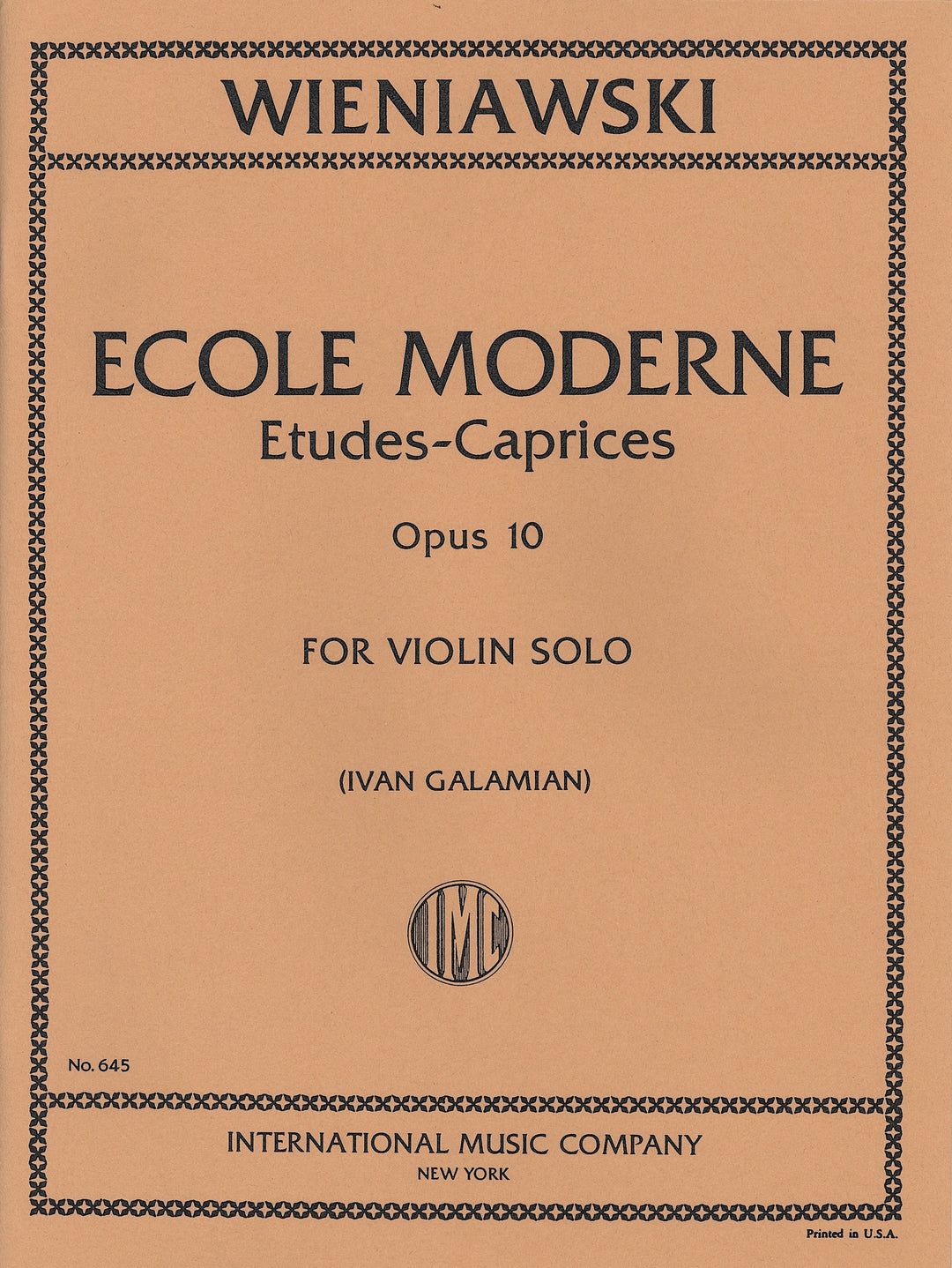 新しい手法 エコール・モダン Op.10（ヴァイオリン）／Ecole