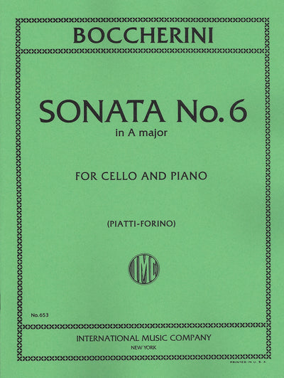 チェロ・ソナタ 第6番 イ長調（チェロソロ）／Cello Sonata No. 6 in A Major