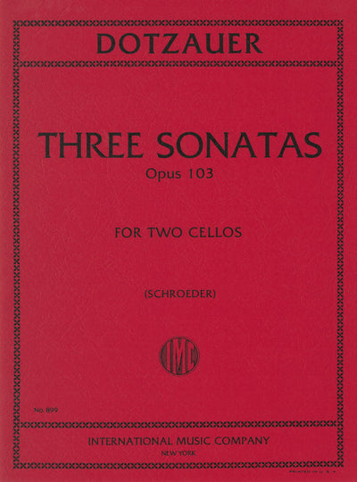 2本のチェロのための3つのソナタ 作品103（チェロデュエット）／3 Sonatas Opus 103 (Cello Duet)