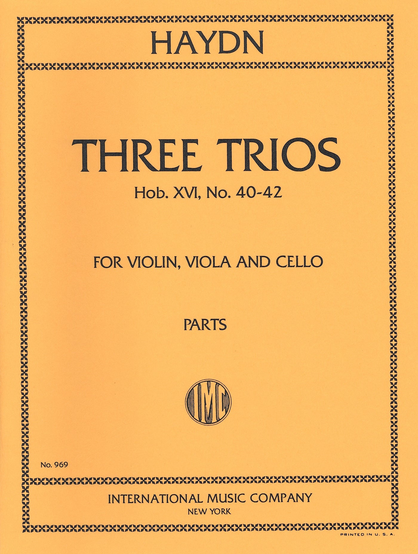 3つの弦楽3重奏曲（ピアノ・ソナタHob.XVI:40～42の編曲）Op.53（弦楽3重奏）／3 Trios Opus 53 (String Trio)