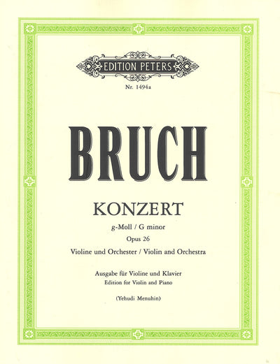 ヴァイオリン協奏曲 第1番 ト短調 Op.26（ヴァイオリンソロ）／Violin Concerto No.1 in G minor Op. 26