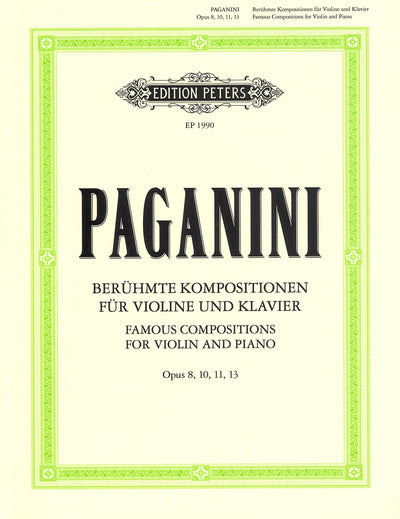 有名な作品集 Op.8, 10, 11, 13（ヴァイオリンソロ）／Famous Compositions Op. 8, 10, 11, 13