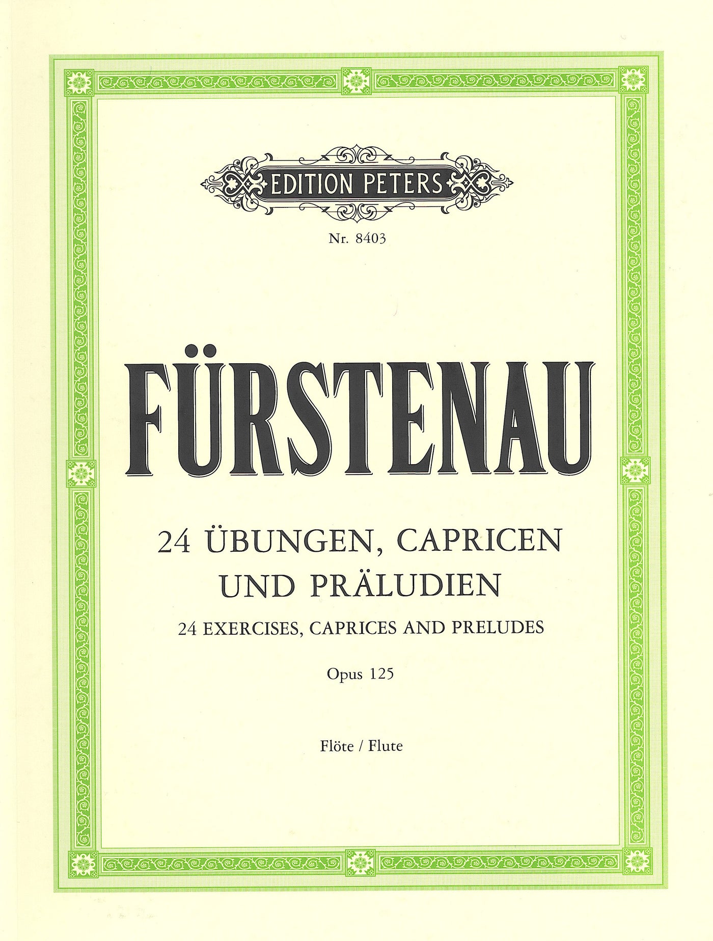 24の練習曲、カプリスとプレリュード Op.125（音の花束）（フルート）／24 Exercises, Caprices and Preludes Op 125 (Flute)