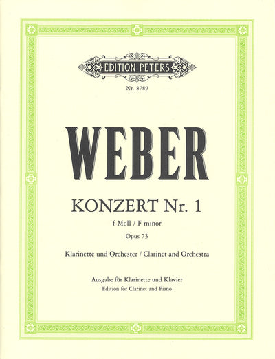 クラリネット協奏曲 第1番 ヘ短調 Op.73（クラリネットソロ）／Clarinet Concerto No. 1 in F minor Op. 73