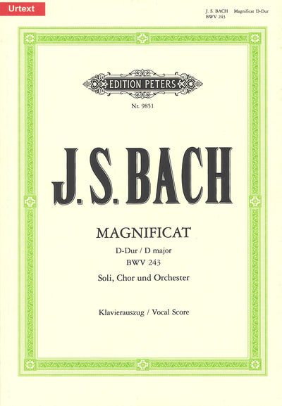 マニフィカト ニ長調 BWV 243／Magnificat BWV 243 (Vocal Score)