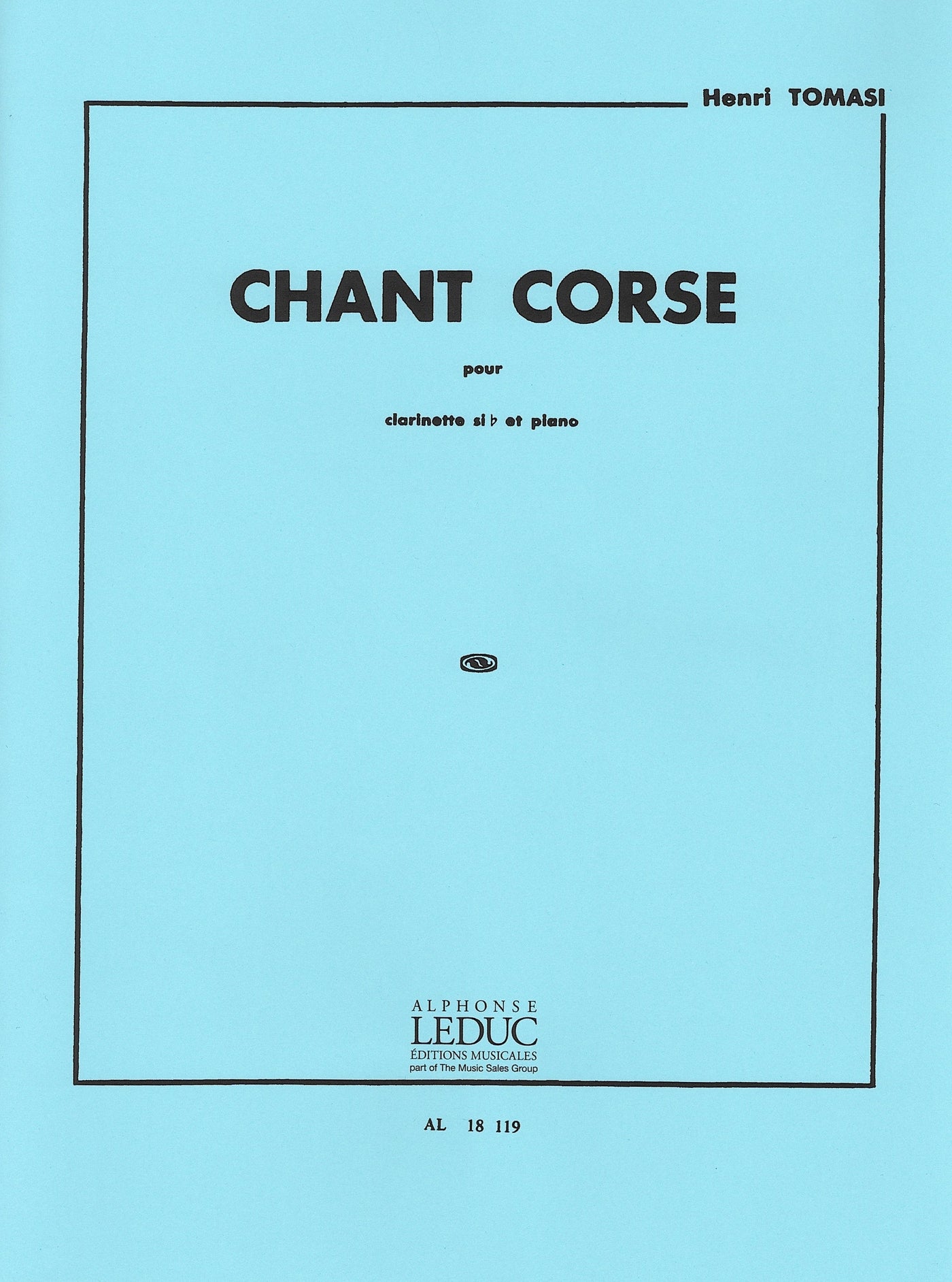 コルシカの歌（クラリネットソロ）／Chant Corse (Clarinet & Piano)