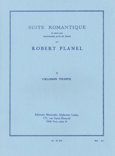 6つのロマンティックな組曲 3.悲しい歌（アルトサックスソロ）／Suite Romantique 3. Chanson Triste (A.Sax & PF)