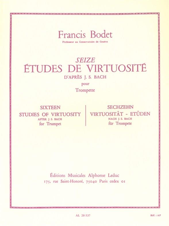 バッハによる16の技巧的練習曲（トランペット）／16 Etudes de Virtuosite d'apres Bach