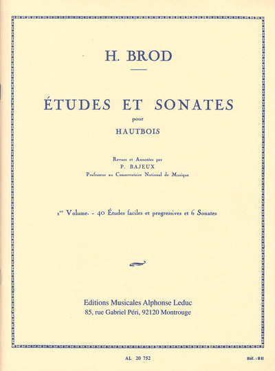 練習曲とソナタ 第1巻（40のやさしい練習曲と6つの段階的ソナタ）（オーボエ）／Etudes et Sonates Volume 1 (Oboe)
