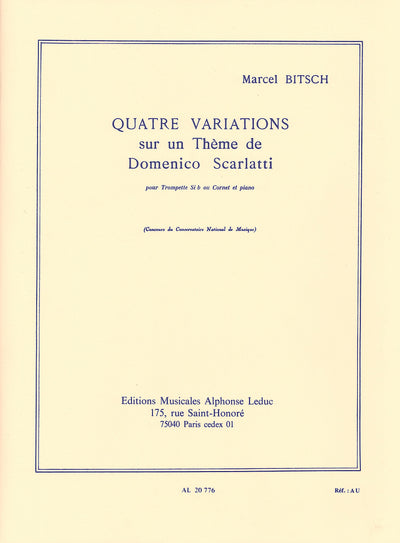 ドメニコ・スカルラッティの主題による4つの変奏曲（トランペットソロ）／4 Variations sur un Theme de Scarlatti