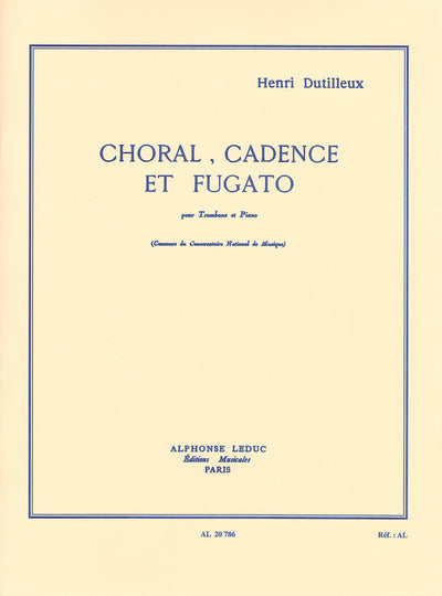 コラール、カデンツァとフガート（トロンボーンソロ）／Choral, Cadence et Fugato