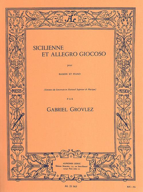 シシリエンヌとアレグロ・ジョコーソ（ファゴットソロ）／Sicilienne et Allegro Giocoso