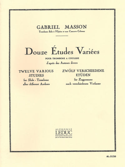 12の様々な練習曲（トロンボーン）／12 Various Studies