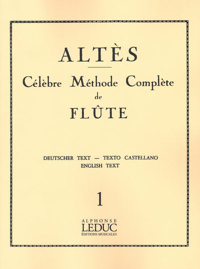 フルート教本 第1巻（フルート）／Celebre Methode Complete de Flute Volume 1