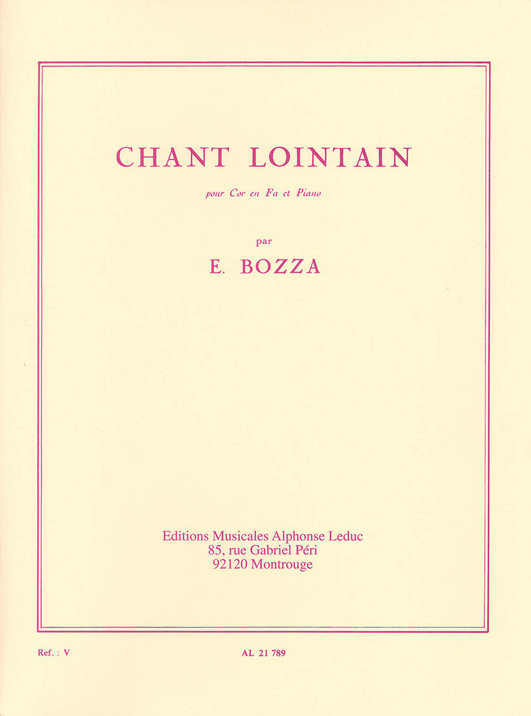 遙かな歌（ホルンソロ）／Chant Lointain - Eugene Bozza – ウィンズスコア