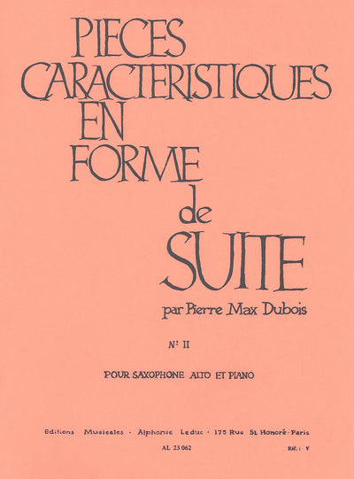 性格的小品集 2．ロシア風に（アルトサックスソロ）／Pieces Caracteristiques en Forme de Suite No.2