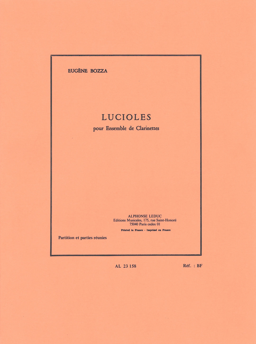 蛍（クラリネット6重奏）／Lucioles – ウィンズスコア