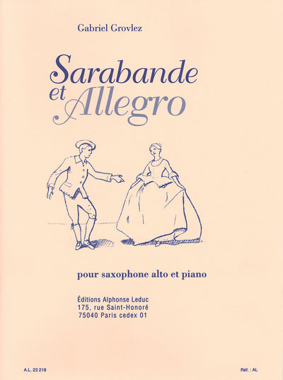 サラバンドとアレグロ（アルトサックスソロ）／Sarabande et Allegro (A.Sax & Piano)