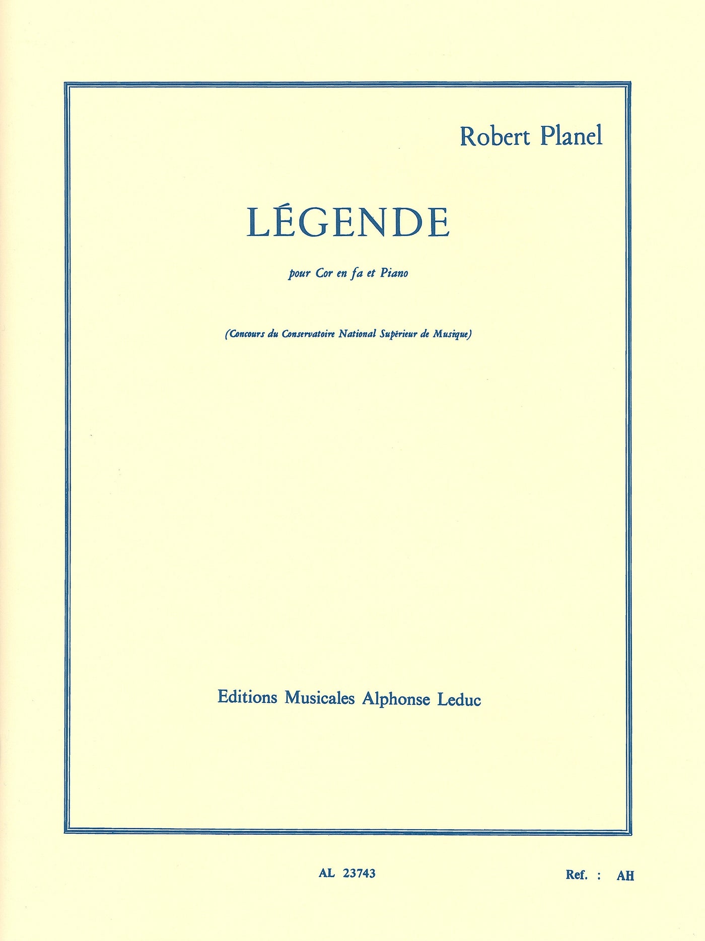 伝説（ホルンソロ）／Legende (Planel)