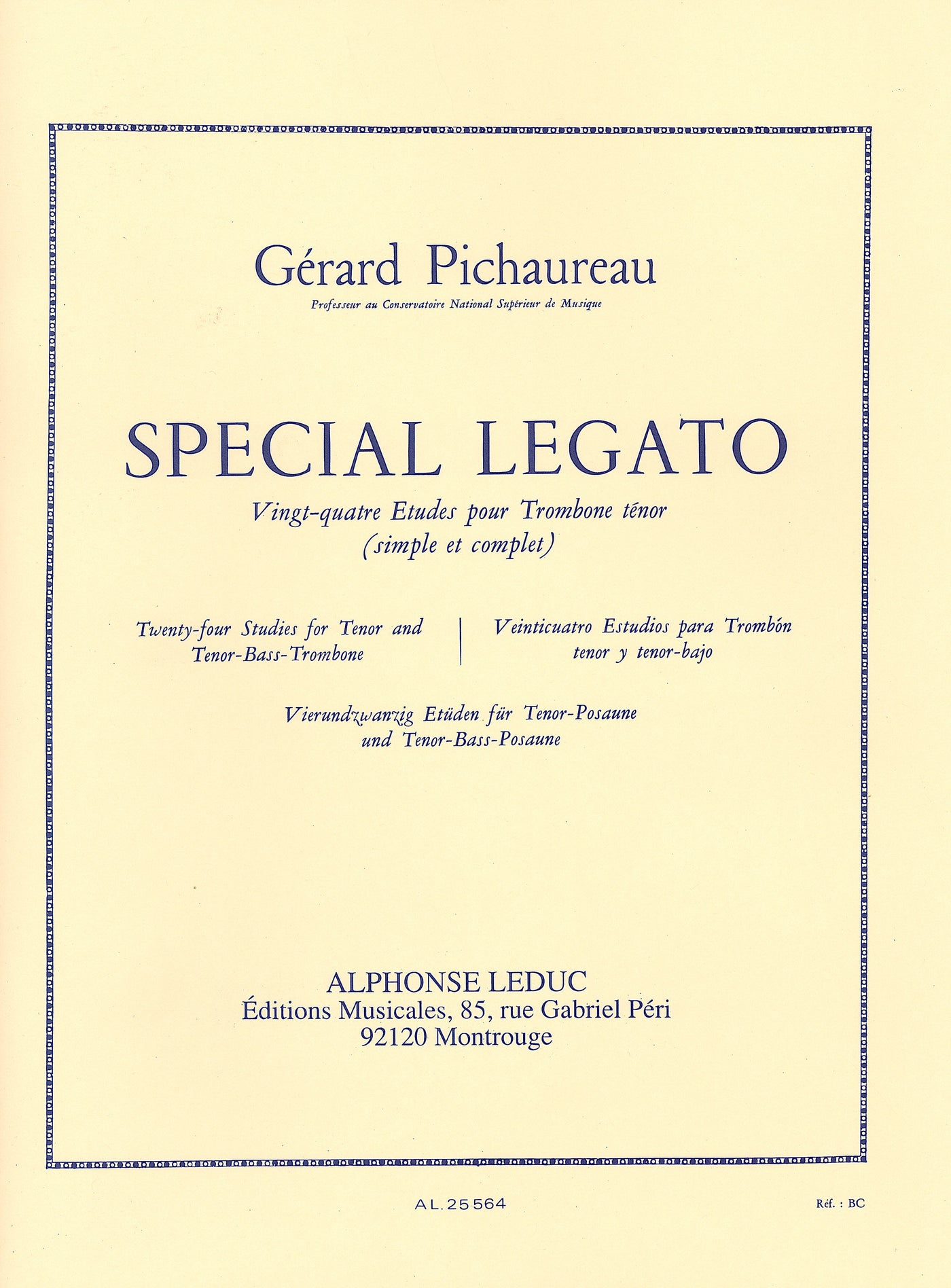 スペシャル・レガート 24の練習曲（トロンボーン）／Special Legato (24 Etudes for Trombone)