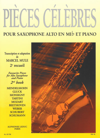 アルト・サクソフォンのための作品選集 第2巻（アルトサックスソロ）／Pieces Celebres Volmue 2 (A.Sax & Piano)