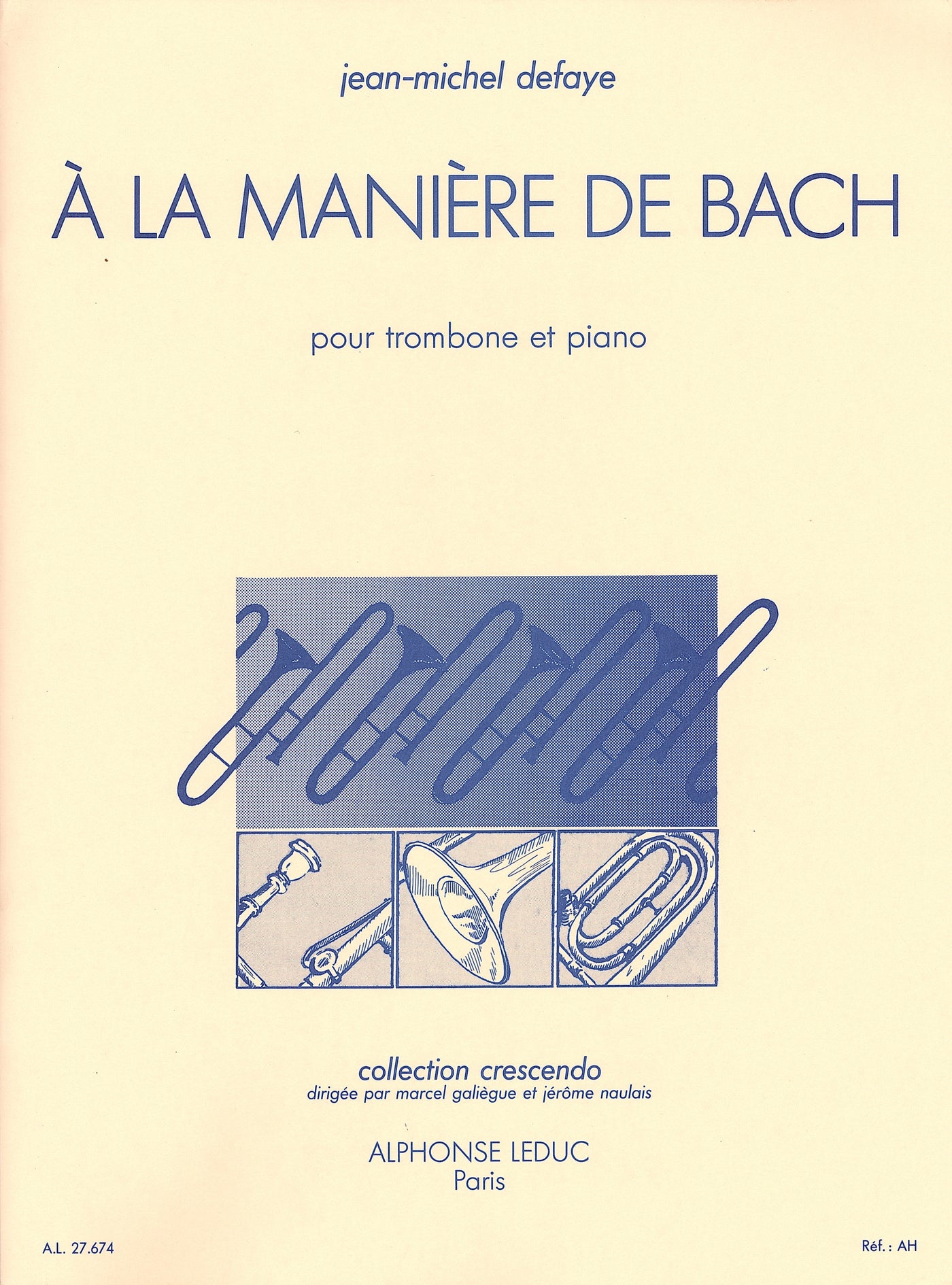 バッハ風に（トロンボーンソロ）／A La Maniere de Bach