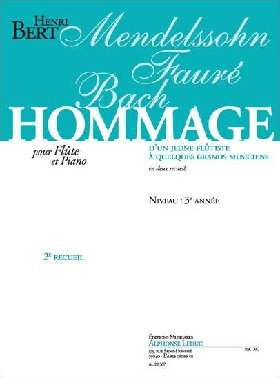 オマージュ 第2巻（若いフルート奏者のための）（フルートソロ）／Hommage d'un jeune Flutiste Vol. 2