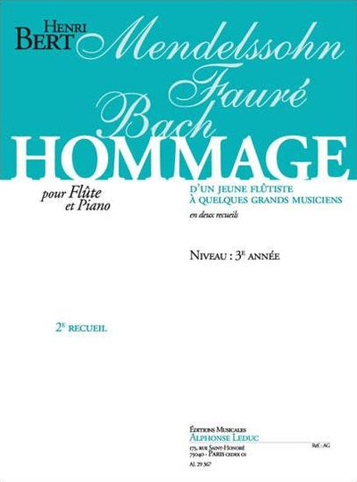 オマージュ 第2巻（若いフルート奏者のための）（フルートソロ）／Hommage d'un jeune Flutiste Vol. 2