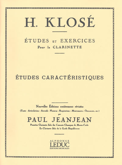 特徴的練習曲（20の練習曲）（クラリネット）／Etudes Caracteristique