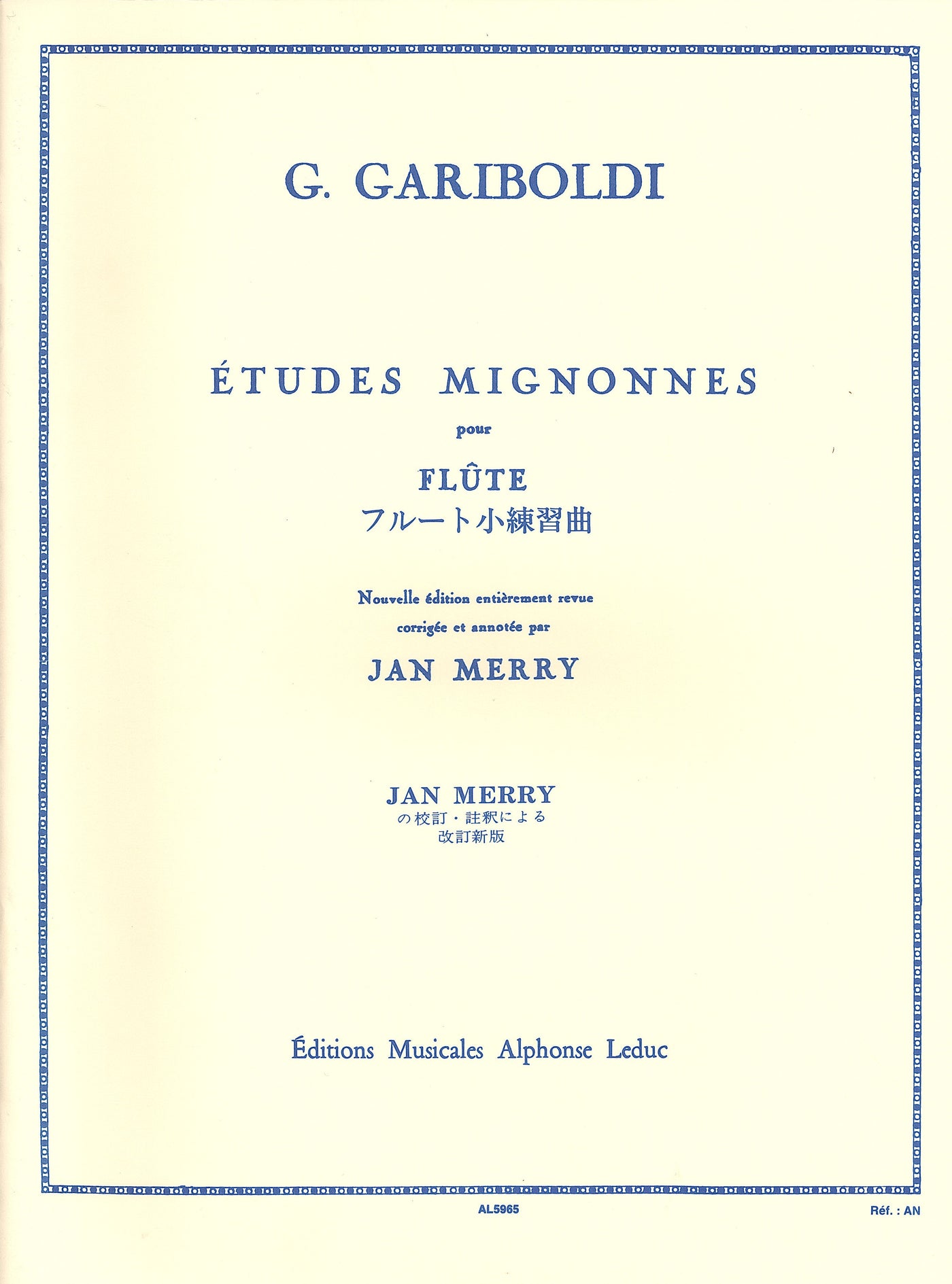 フルート小練習曲（フルート）／Etudes Mignonnes Op. 131