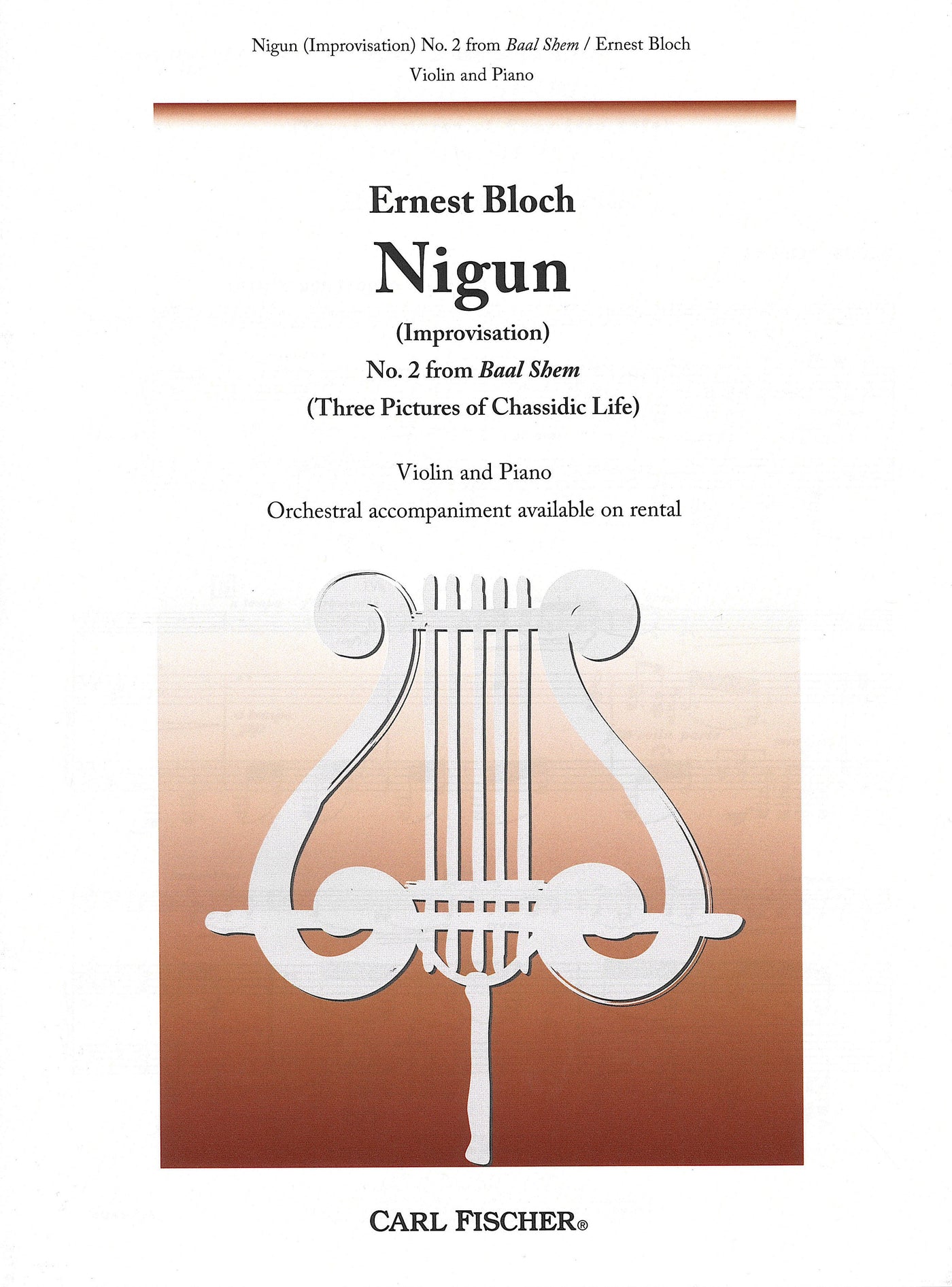 ニーグン（即興）（「バール・シェム」より第2曲）（ヴァイオリンソロ）／Nigun (Improvisation) (No. 2 from Ball Shem)