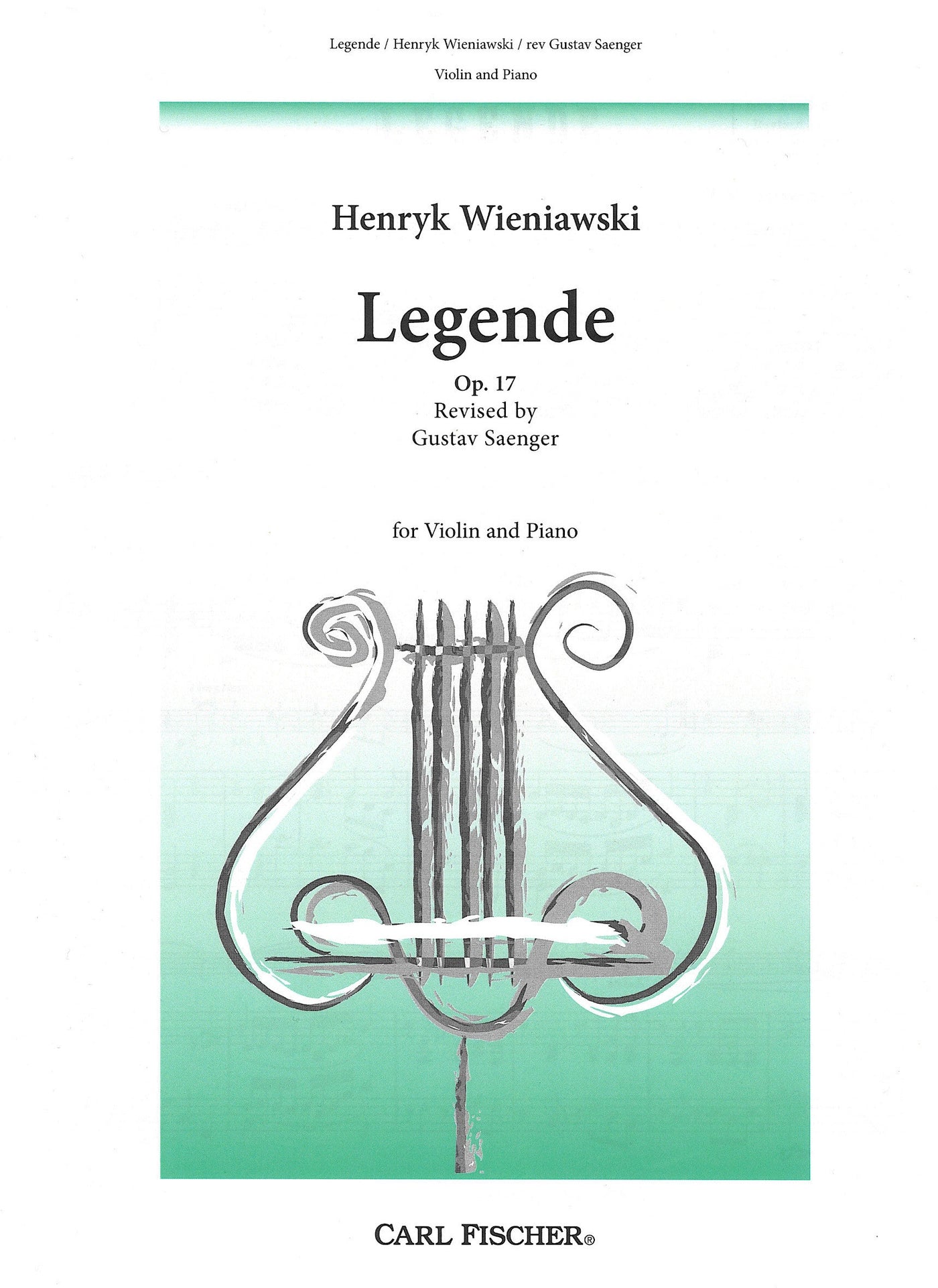 伝説 Op.17   レジェンド（ヴァイオリンソロ）／Legende Op. 17