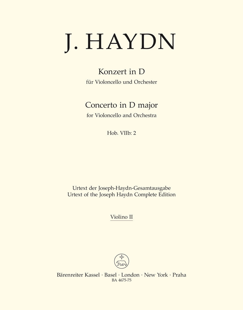 Cello Concerto in D Major Hob. VIIb:2