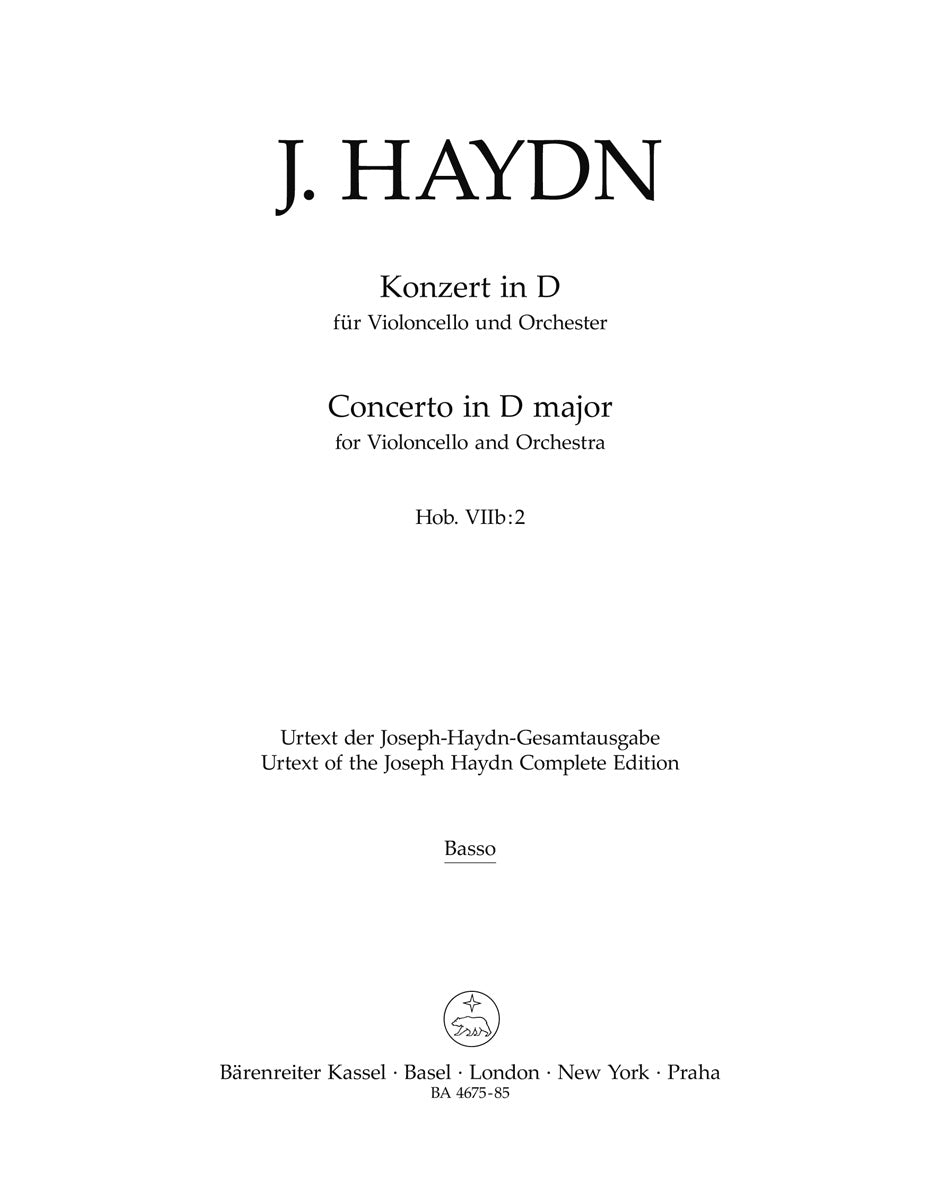 Cello Concerto in D Major Hob. VIIb:2