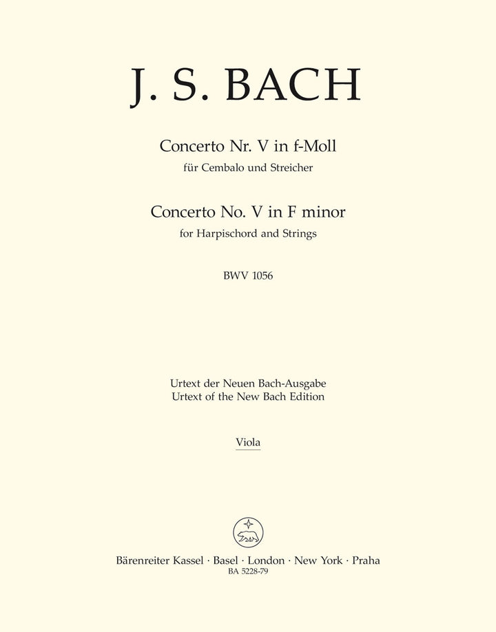 Harpsichord Concerto No. 5 BWV 1056 – ウィンズスコア