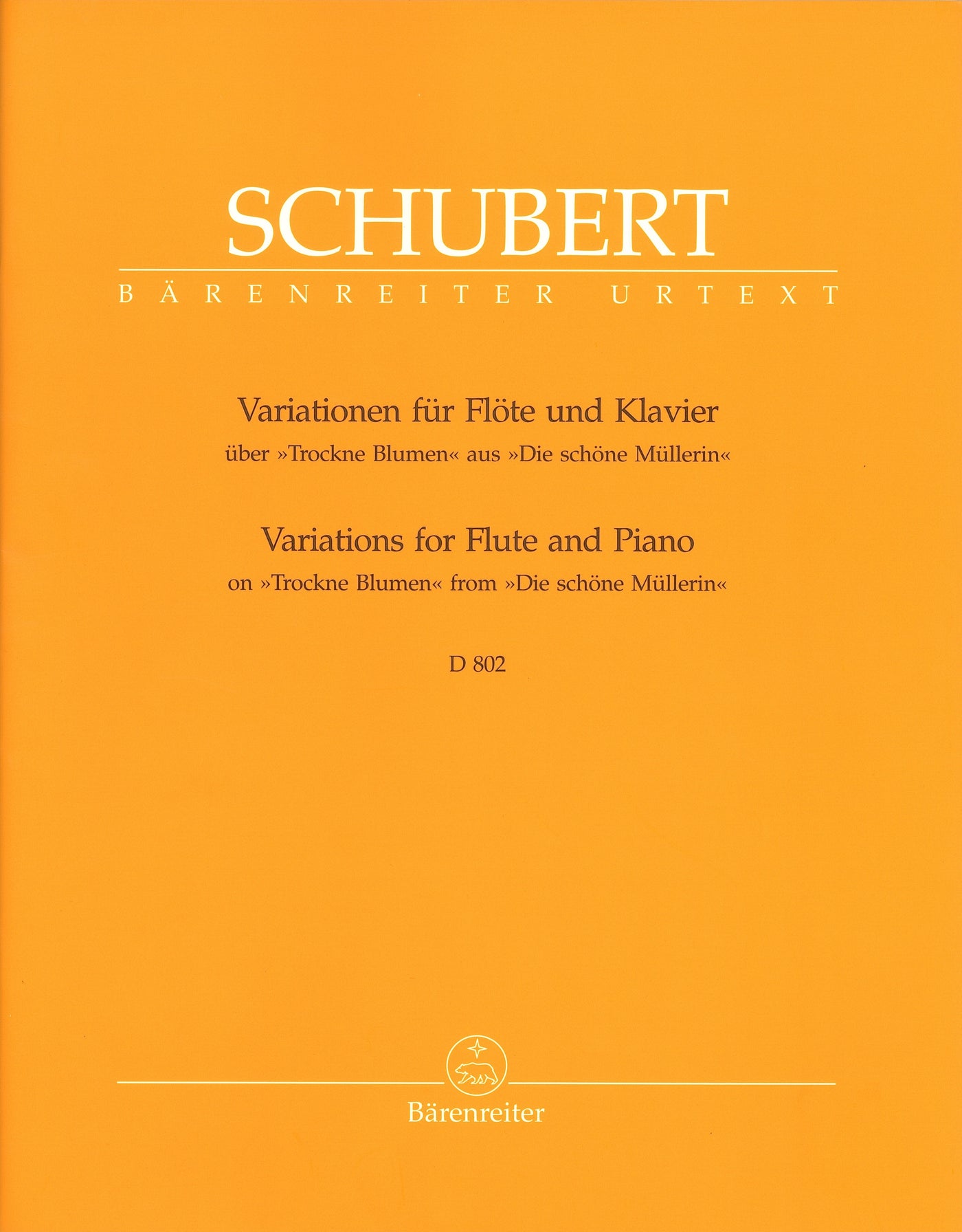 「しぼめる花」による序奏と変奏 Op.160（D.802）（フルートソロ）／Variations for Flute and Piano on Trockene Blumen