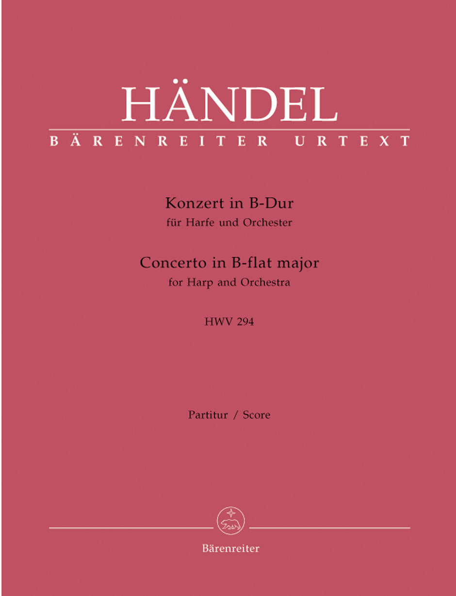 Harp Concerto in Bb Major Op. 4/6 HWV 294 (Orch. Score)