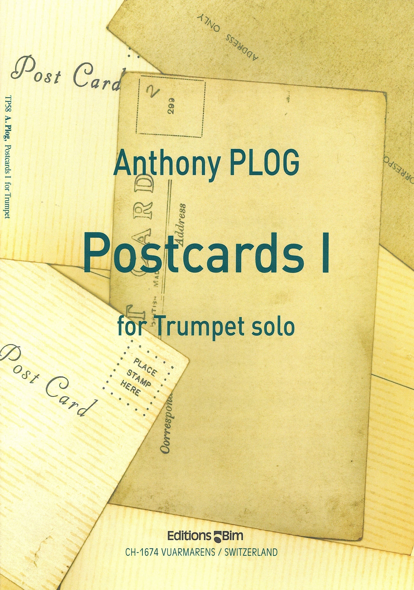 ポストカード Ｉ（トランペットソロ）／Postcards 1 (Trumpet Solo) (Editions BIM)