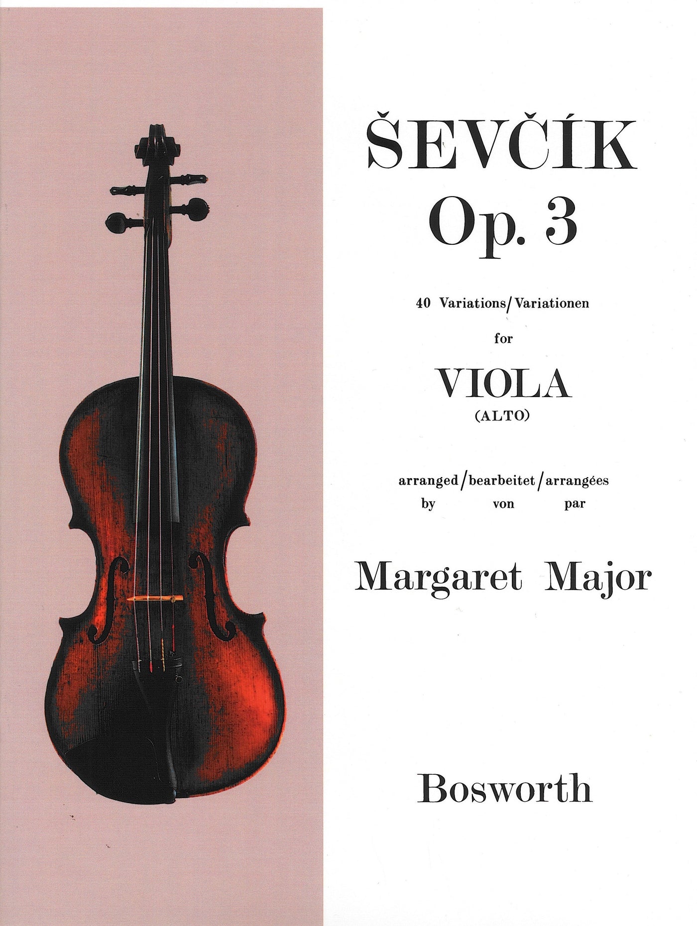 ヴィオラ教本 Op.3（40の変奏曲）（ヴィオラ）／Sevcik Viola Studies - Opus 3 (40 Variations)