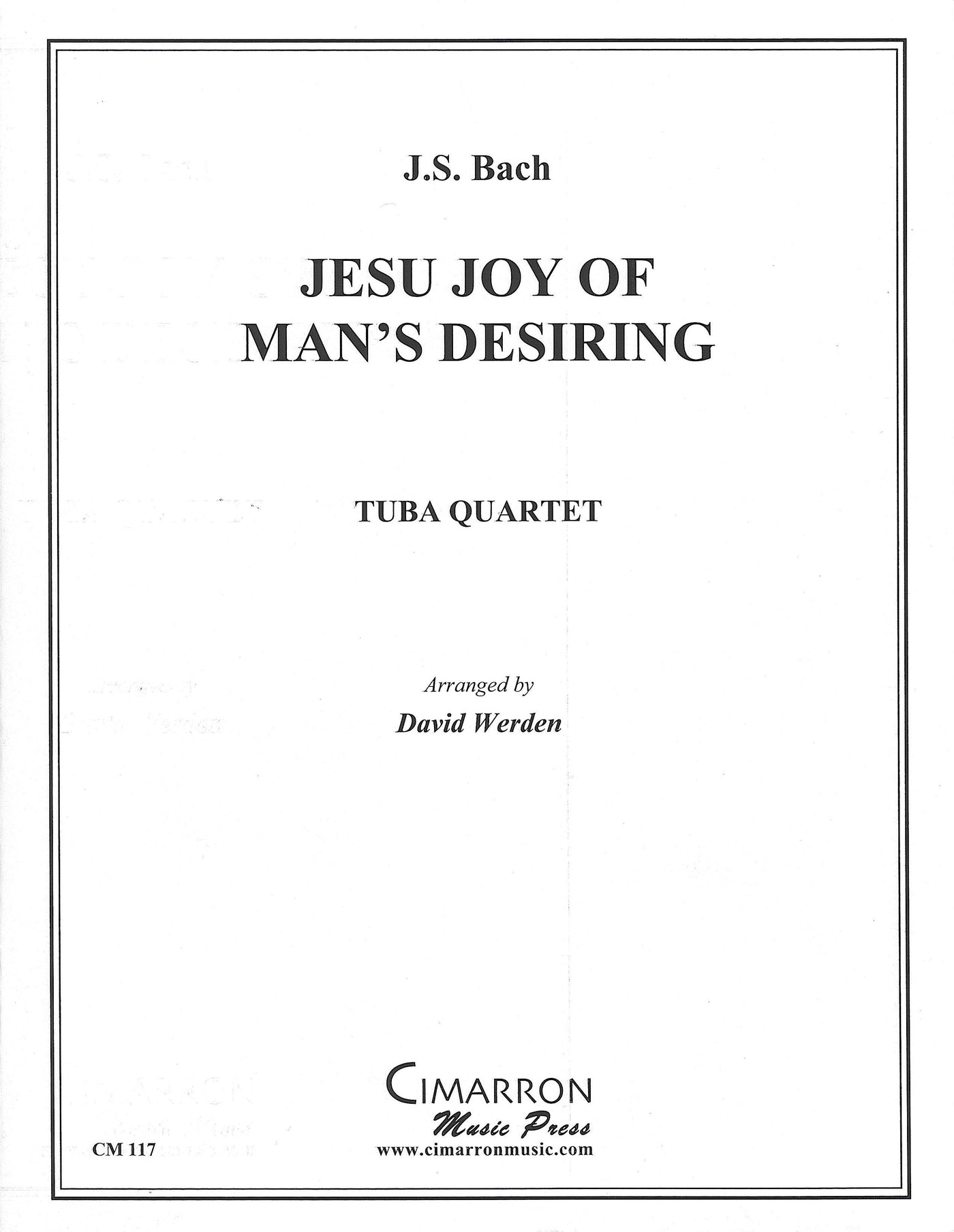 主よ、人の望みの喜びよ（バリ・テューバ4重奏）／Jesu, Joy of Man's Desiring(Bari-Tu Quartet) (Cima