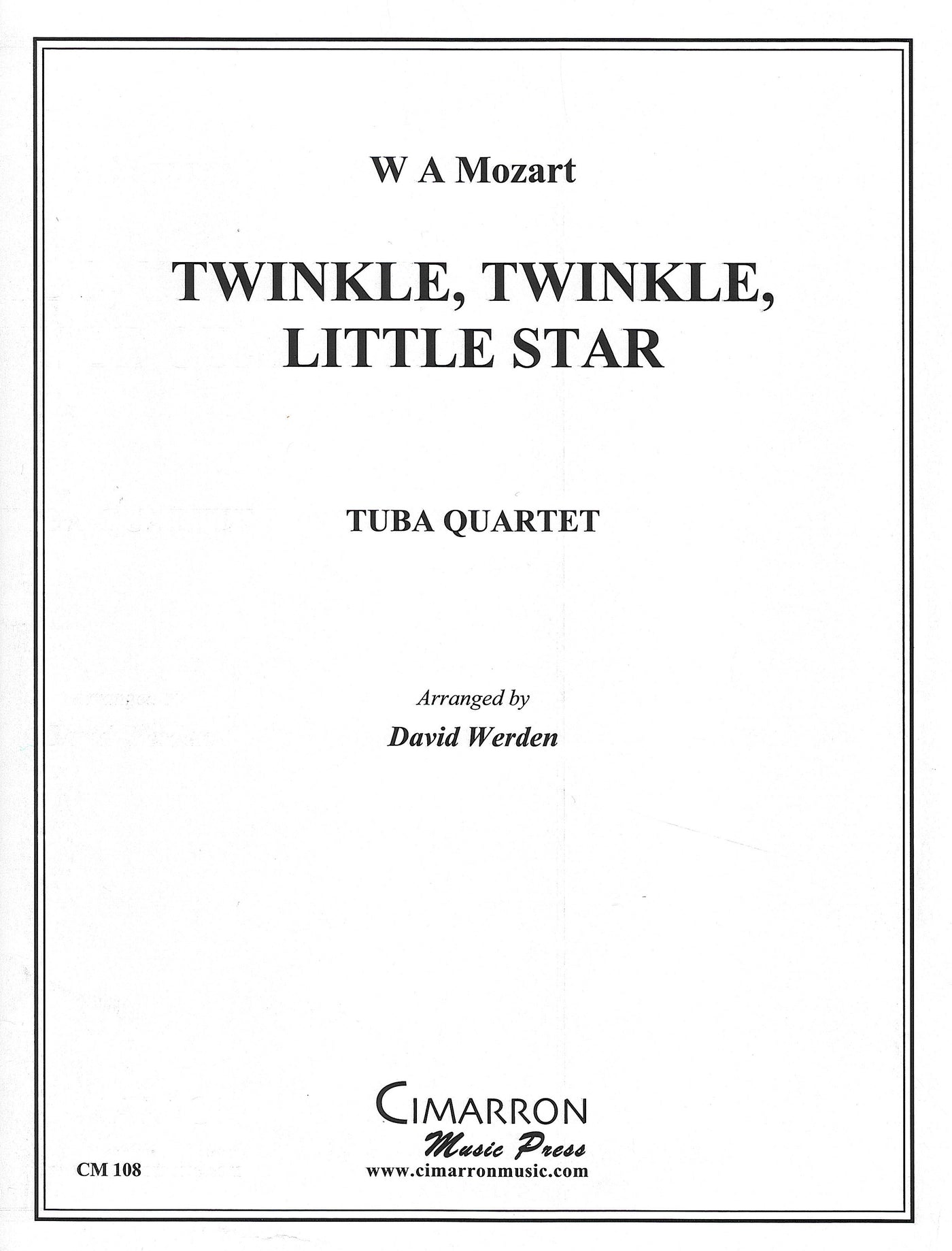 キラキラ星変奏曲（バリ・チューバ4重奏）／Twinkle, Twinkle Little Star (Bari-Tuba Quartet)