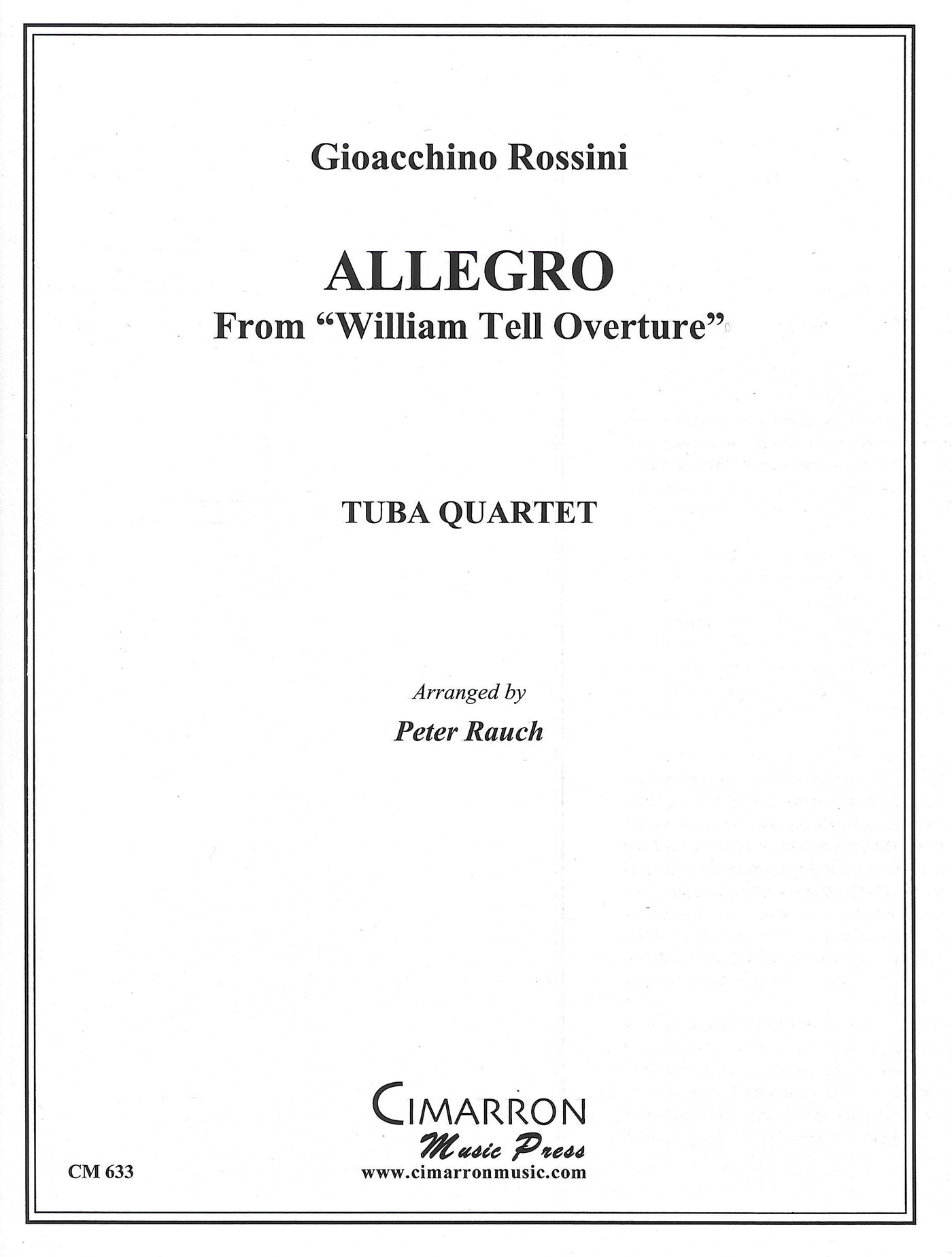 アレグロ（ウィリアム・テル序曲より）（バリ・チューバ4重奏）／Allegro from William Tell Overture (Bari-Tuba Quar