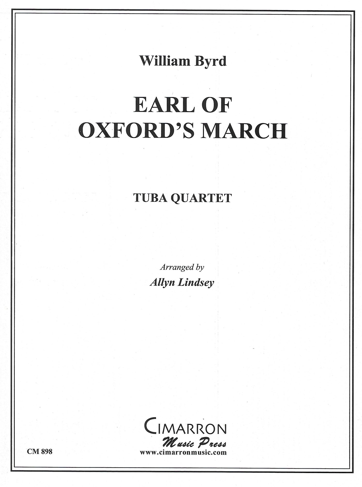 オックスフォード伯爵のマーチ（バリ・チューバ4重奏）／Earle of Oxford March (Bari-Tuba Quartet) (Cimarro