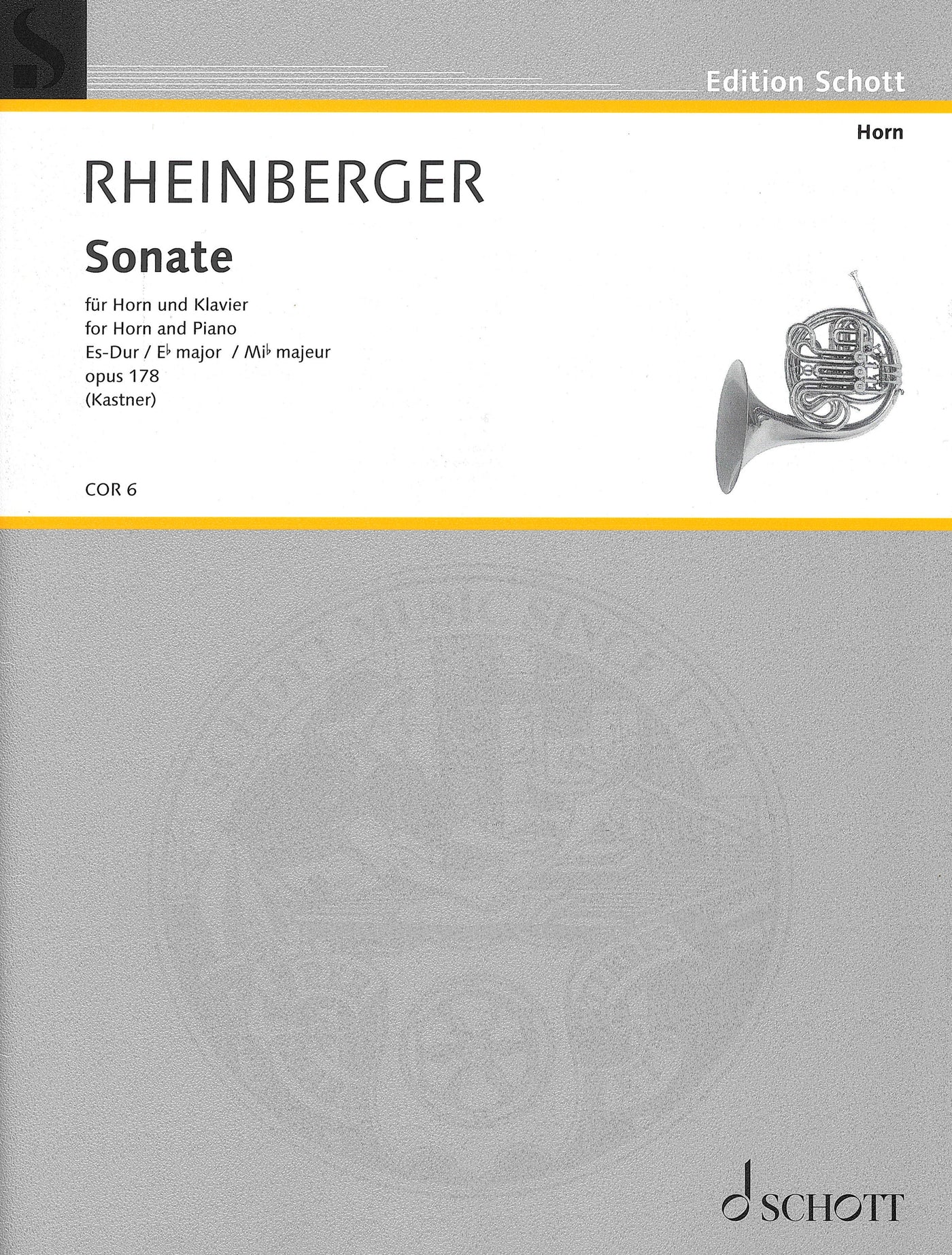 ホルン・ソナタ 変ホ長調（ホルンソロ）／Horn Sonata in Es-dur Op. 178