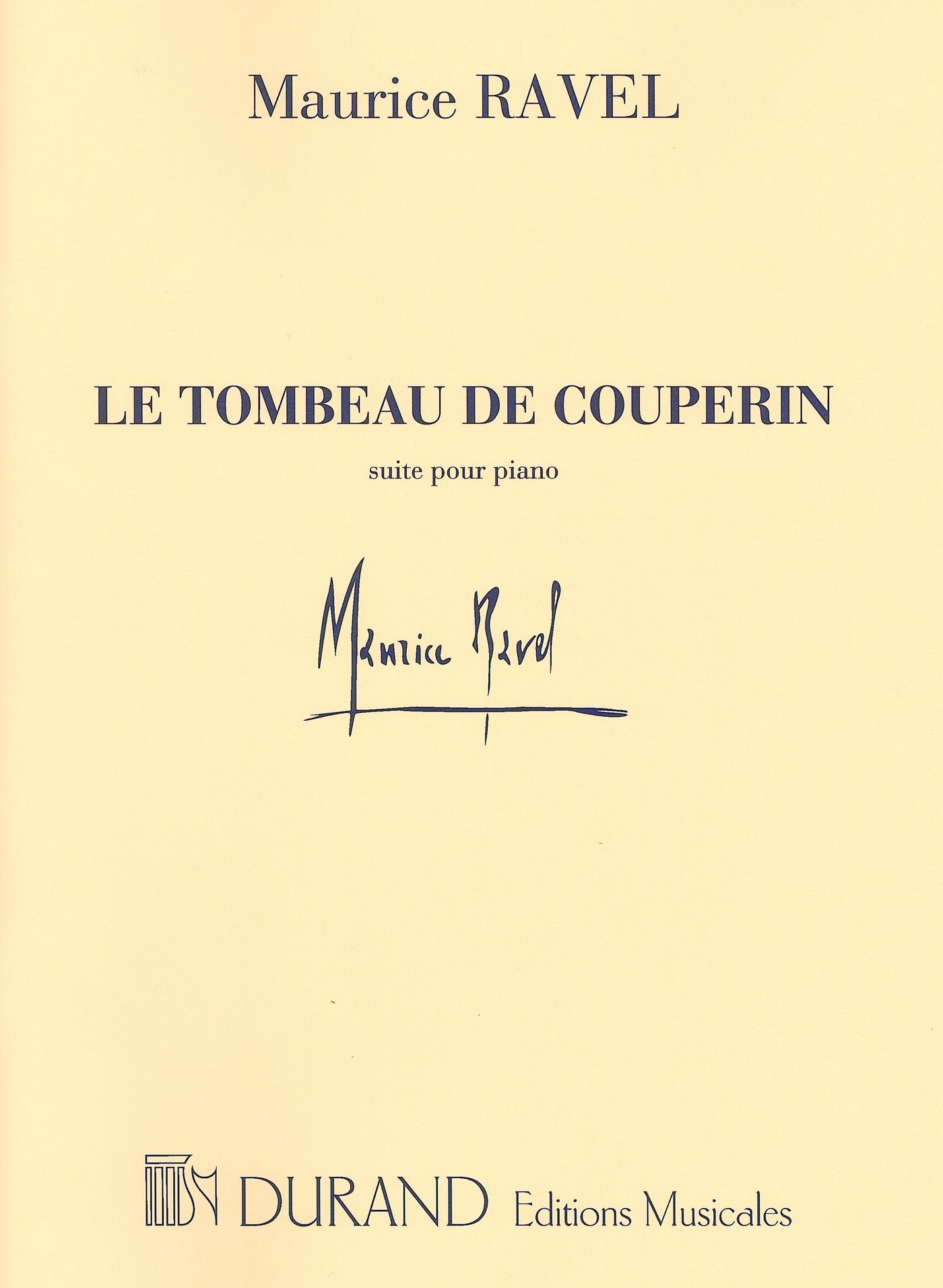 クープランの墓（ピアノソロ）／Le Tombeau de Couperin