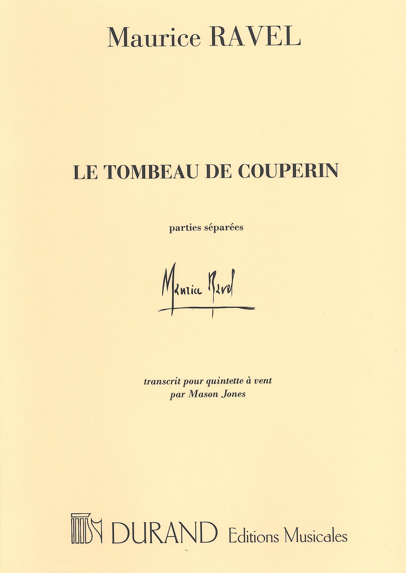 クープランの墓 （木管5重奏）／Le Tombeau de Couperin (Woodwind