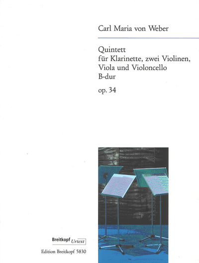 クラリネット5重奏曲 変ロ長調 Op.34（クラリネット5重奏）／Quintet in Bb Major Op. 34 (Parts)