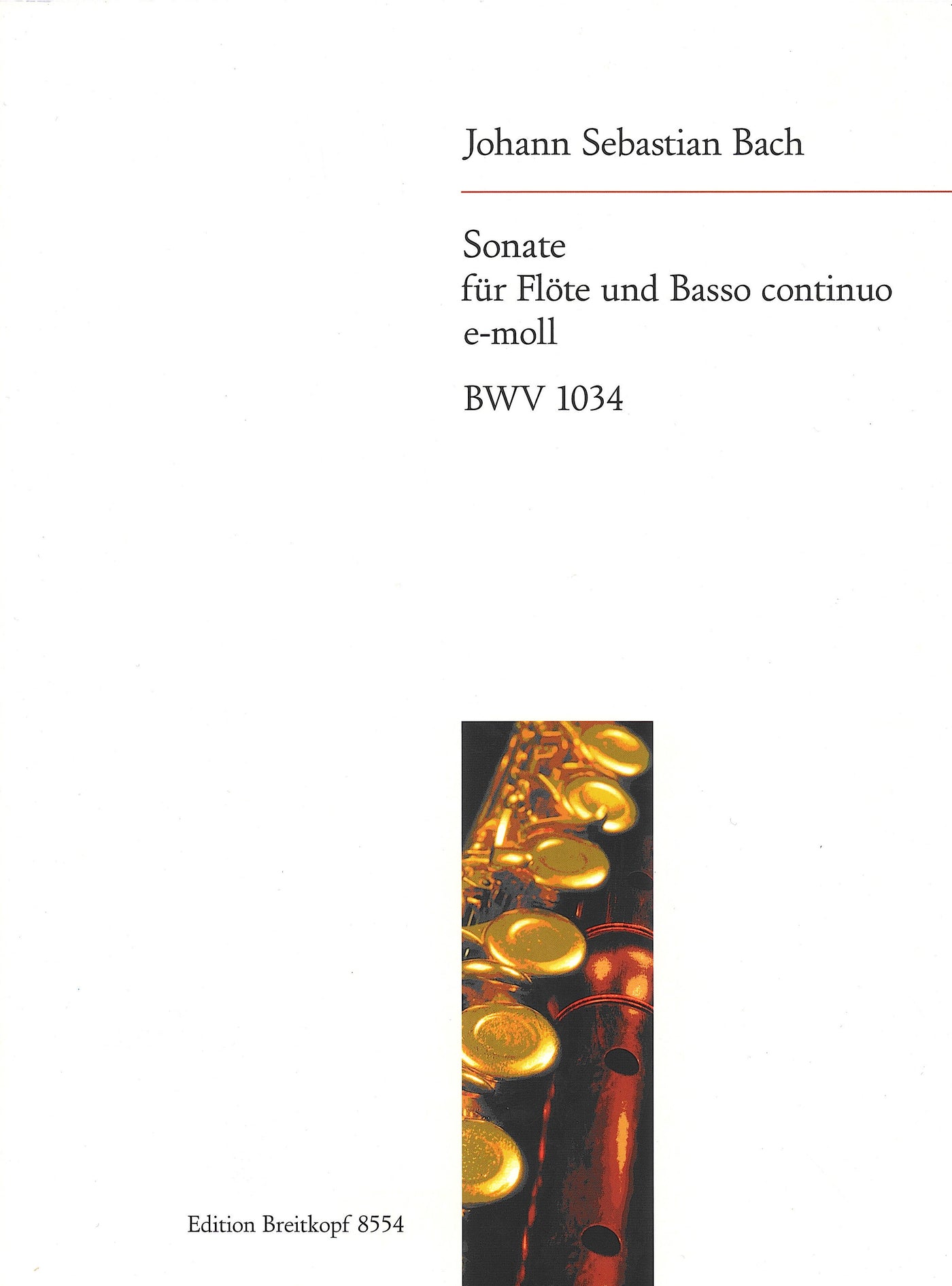 フルート・ソナタ ホ短調 BWV1034（フルートソロ）／Flute Sonata in E minor BWV 1034